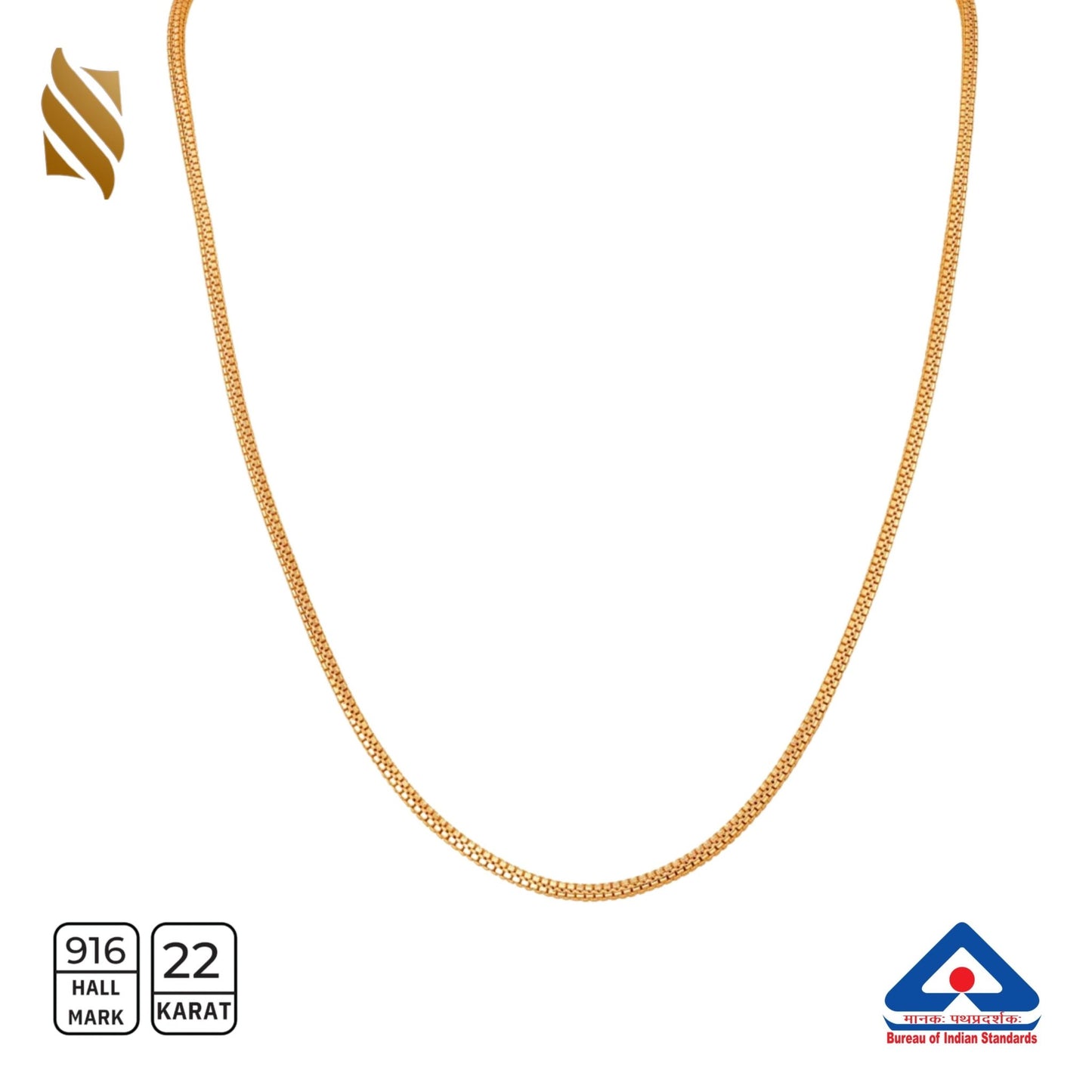 22k gold chain from Sardar Jewellers, showcasing a sleek and elegant everyday wear design with detailed craftsmanship.
