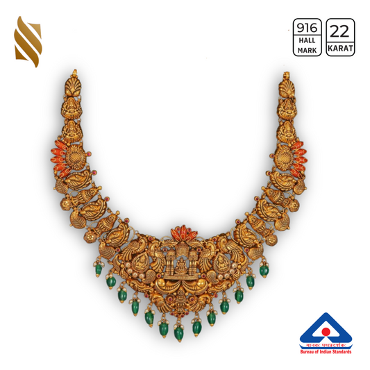 Gold Antique Temple Necklace